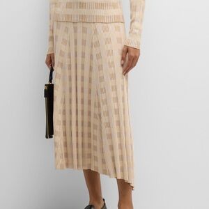 Lafayette 148 New York Beige Knit Sweater skirt
